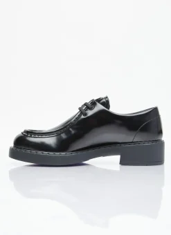 Brushed Leather Lace-Up Shoes></noscript>Prada New