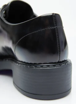 Brushed Leather Lace-Up Shoes></noscript>Prada New