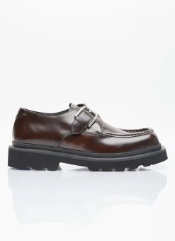Men Dolce & Gabbana Lace Ups^Brushed Leather Monkstrap Shoes