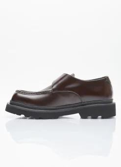 Men Dolce & Gabbana Lace Ups^Brushed Leather Monkstrap Shoes