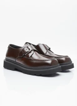 Men Dolce & Gabbana Lace Ups^Brushed Leather Monkstrap Shoes