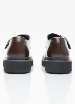 Men Dolce & Gabbana Lace Ups^Brushed Leather Monkstrap Shoes
