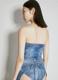 Buckle Denim Bustier></noscript>Guess USA Clearance