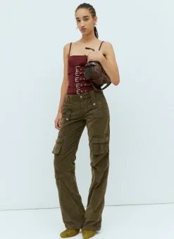 Buckle-Strap Corset Top>Blumarine Clearance