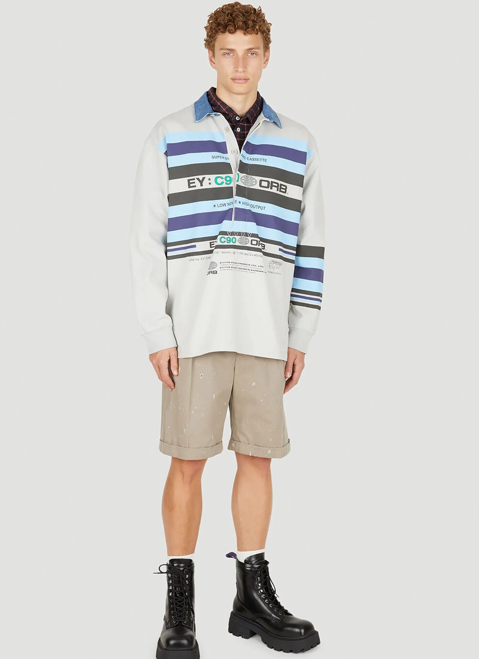 Men Eytys Polo Shirts^Canberra Blue Cassette Shirt