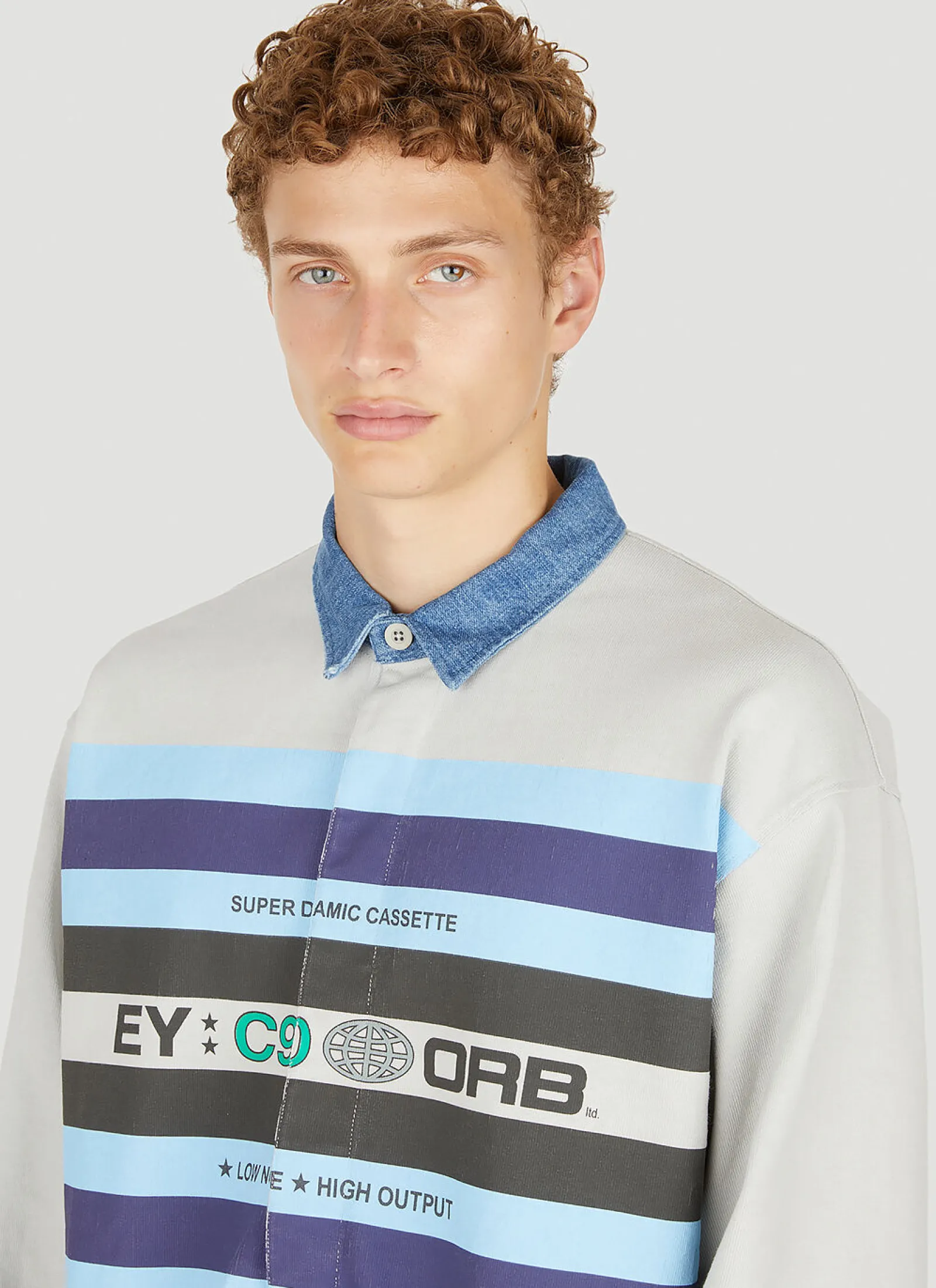 Men Eytys Polo Shirts^Canberra Blue Cassette Shirt