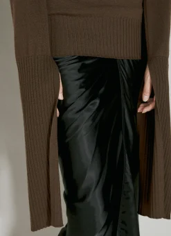 Cape Sleeve Knit Sweater><noscript><img width=