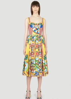Carretto Print Bustier Dress>Dolce & Gabbana Discount