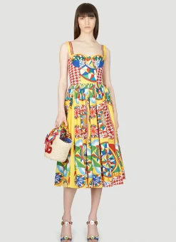 Carretto Print Bustier Dress>Dolce & Gabbana Discount