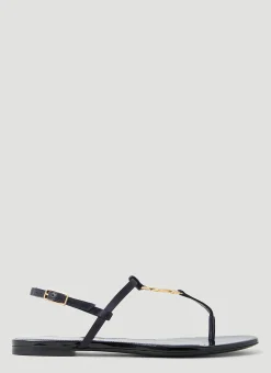 Cassandra Flat Sandals>Saint Laurent Best
