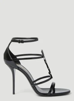 Cassandra Logo Plaque Sandals>Saint Laurent Sale