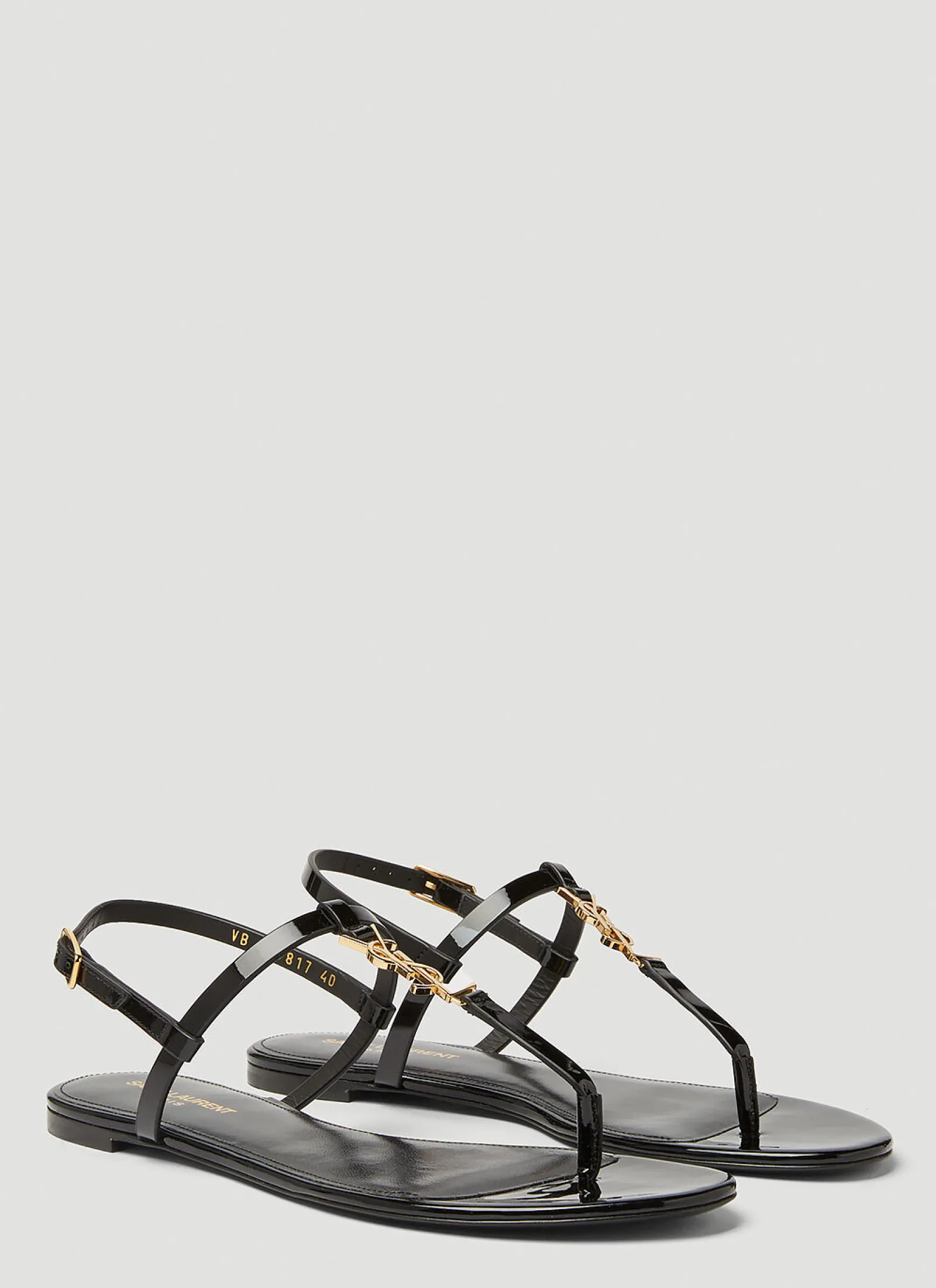 Cassandra Monogram Plaque Sandals>Saint Laurent Discount