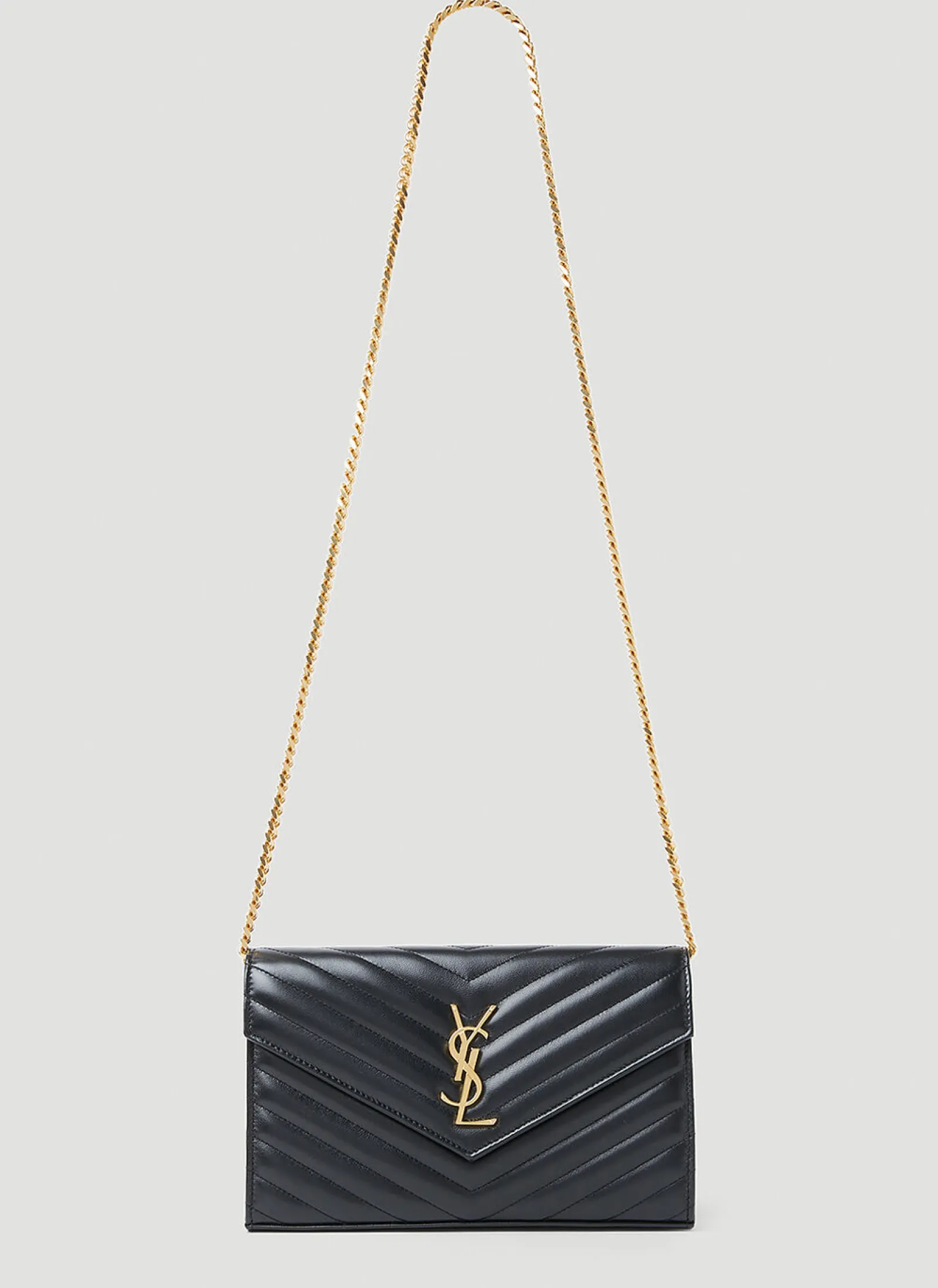 Men Saint Laurent Wallets & Cardholders^Cassandre Matelasse Chain Leather Wallet