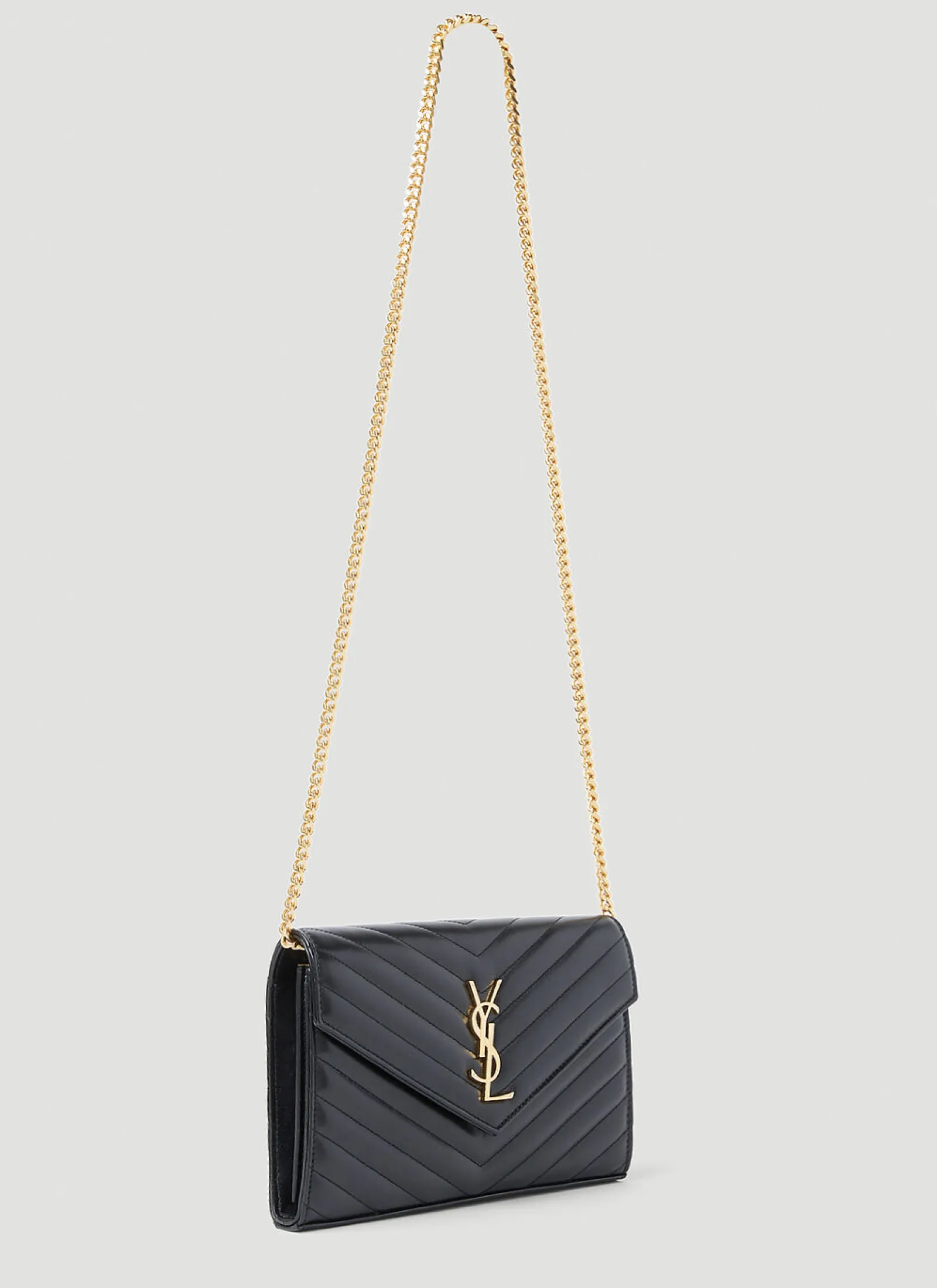 Men Saint Laurent Wallets & Cardholders^Cassandre Matelasse Chain Leather Wallet