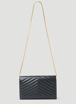 Men Saint Laurent Wallets & Cardholders^Cassandre Matelasse Chain Leather Wallet