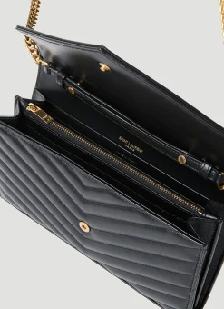 Men Saint Laurent Wallets & Cardholders^Cassandre Matelasse Chain Leather Wallet