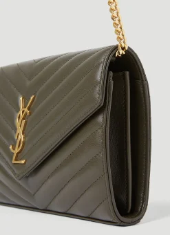 Men Saint Laurent Wallets & Cardholders^Cassandre Matelasse Chain Wallet