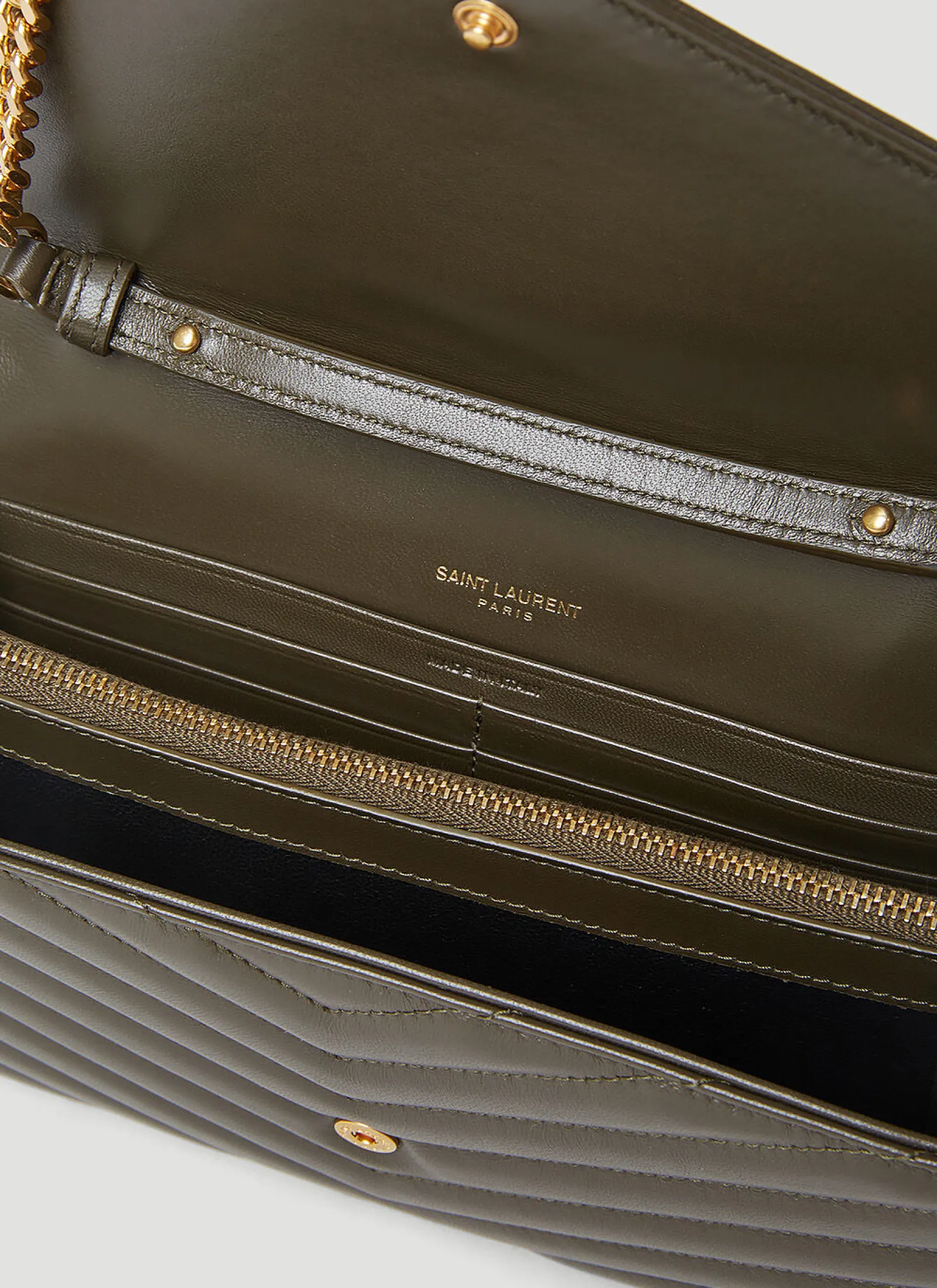 Men Saint Laurent Wallets & Cardholders^Cassandre Matelasse Chain Wallet