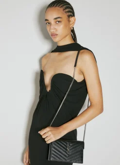 Men Saint Laurent Wallets & Cardholders^Cassandre Matelasse Envelope Chain Wallet