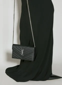 Men Saint Laurent Wallets & Cardholders^Cassandre Matelasse Envelope Chain Wallet