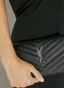 Men Saint Laurent Wallets & Cardholders^Cassandre Matelasse Envelope Chain Wallet