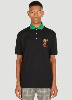 Men Gucci Polo Shirts^Cat Patch Polo Shirt