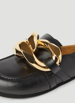 Chain Leather Loafers><noscript><img width=