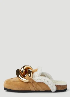 Chain Shearling Loafers><noscript><img width=