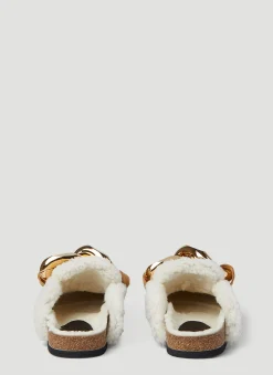 Chain Shearling Loafers><noscript><img width=