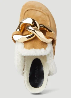 Chain Shearling Loafers><noscript><img width=