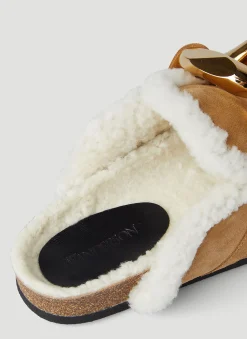 Chain Shearling Loafers><noscript><img width=