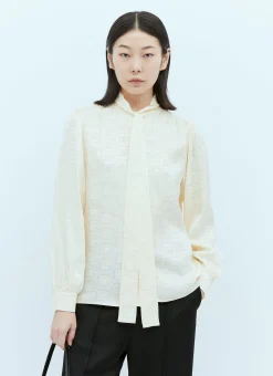 Chained Gg Jacquard Silk Shirt>Gucci Clearance