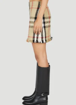 Check Boucle Mini Skirt></noscript>Burberry