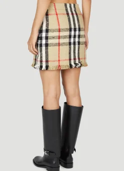 Check Boucle Mini Skirt></noscript>Burberry