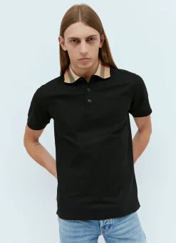 Men Burberry Polo Shirts^Check Collar Polo Shirt