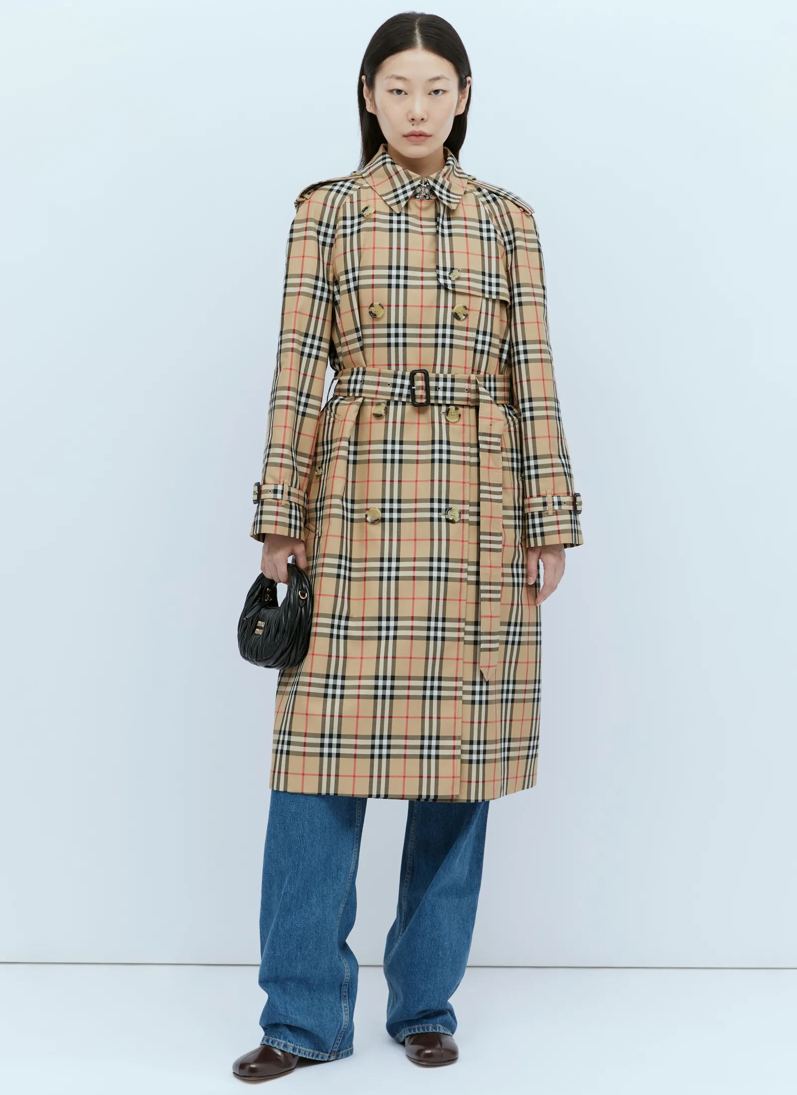 Check Cotton Gabardine Trench Coat>Burberry Outlet