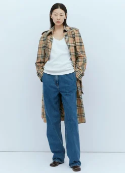Check Cotton Gabardine Trench Coat>Burberry Outlet