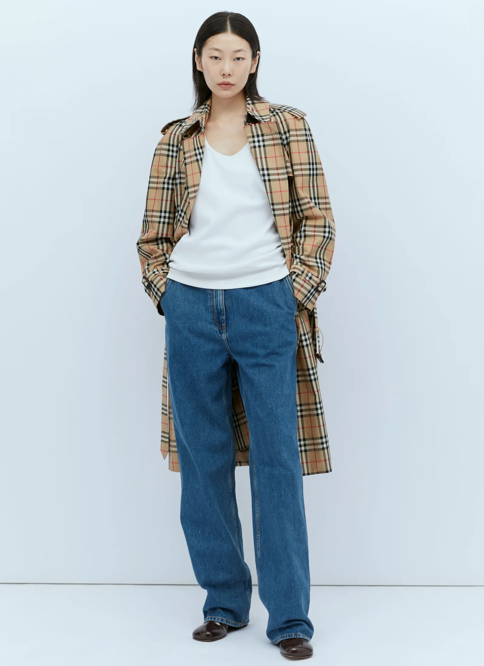 Check Cotton Gabardine Trench Coat>Burberry Outlet