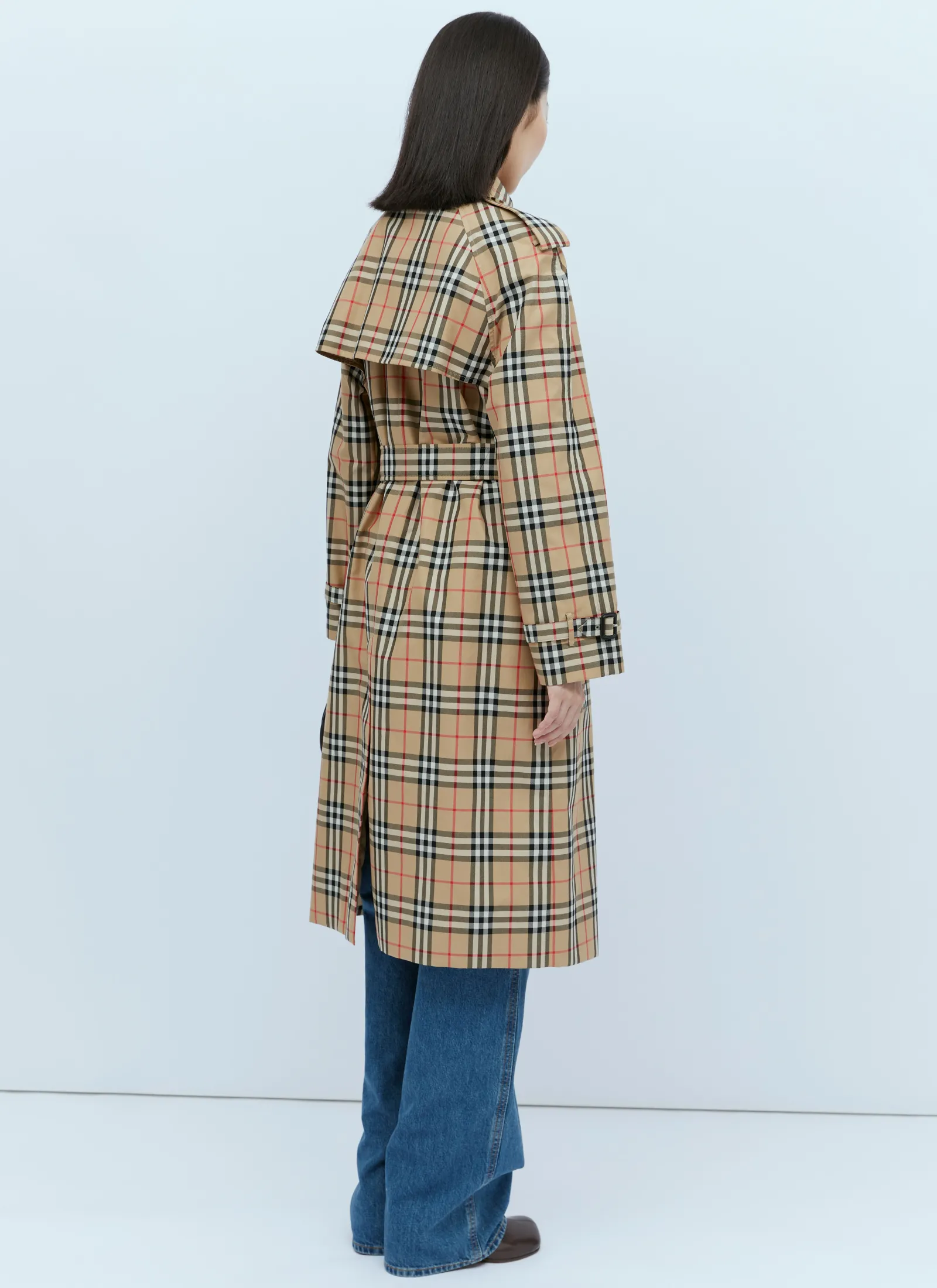 Check Cotton Gabardine Trench Coat>Burberry Outlet
