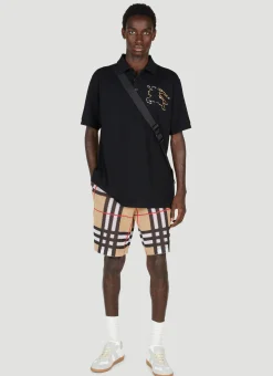 Men Burberry Polo Shirts^Check Ekd Cotton Pique Polo Shirt