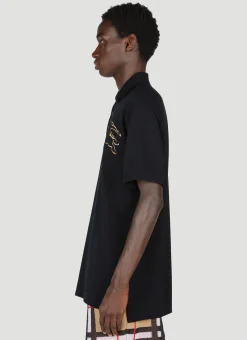 Men Burberry Polo Shirts^Check Ekd Cotton Pique Polo Shirt