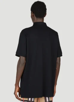 Men Burberry Polo Shirts^Check Ekd Cotton Pique Polo Shirt