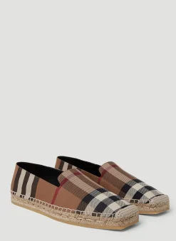 Check Espadrille Flats>Burberry Outlet