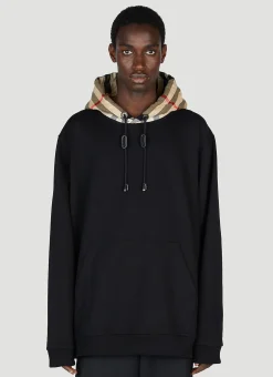 Men Burberry Sweatshirts^Check Hooded Sweatshirt
