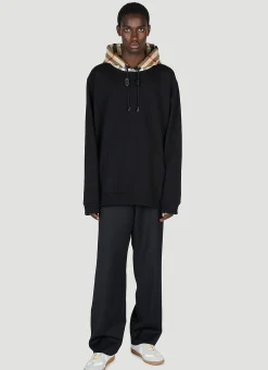 Men Burberry Sweatshirts^Check Hooded Sweatshirt