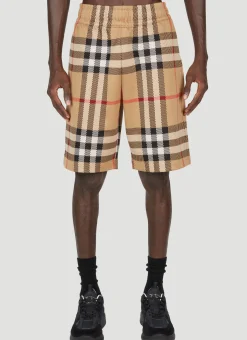 Men Burberry Shorts^Check Jacquard Bermuda Shorts