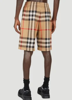 Men Burberry Shorts^Check Jacquard Bermuda Shorts