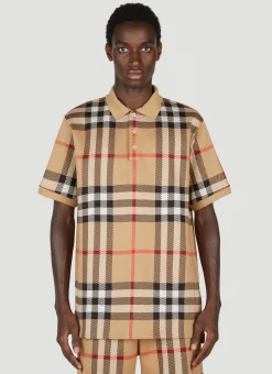 Men Burberry Polo Shirts^Check Jacquard Polo Shirt