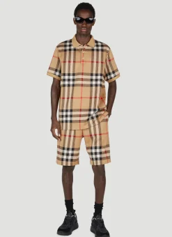 Men Burberry Polo Shirts^Check Jacquard Polo Shirt
