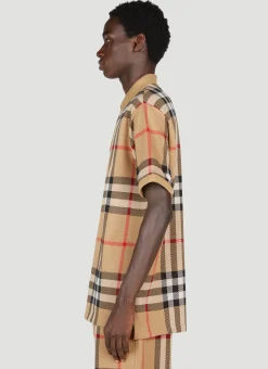 Men Burberry Polo Shirts^Check Jacquard Polo Shirt